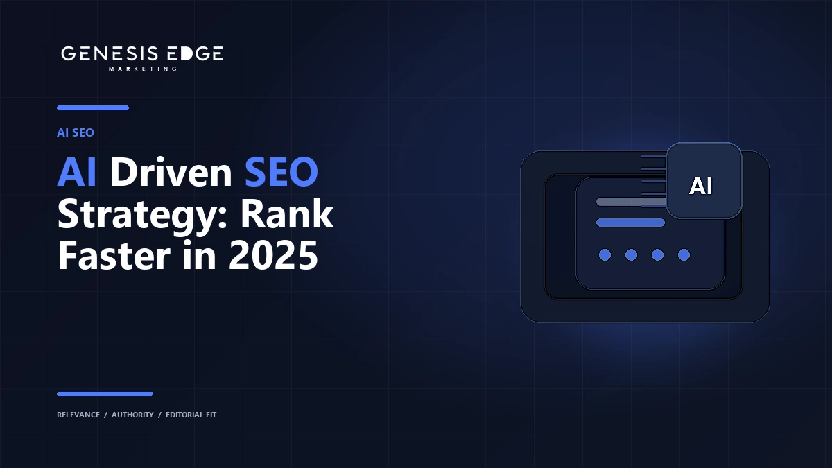 AI Driven SEO Strategy: Rank Faster in 2025 blog cover image