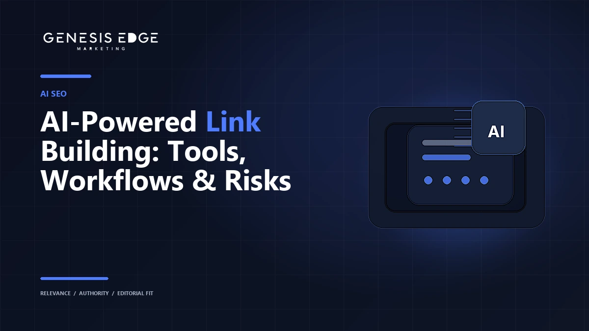AI-Powered Link Building: Tools, Workflows & Risks blog cover image