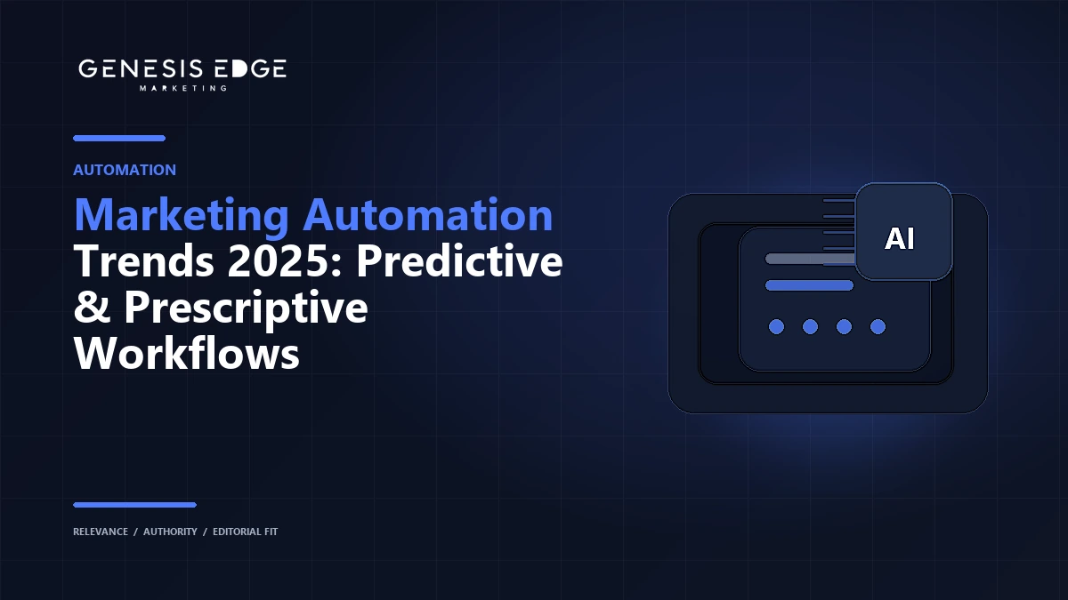 Marketing Automation Trends 2025: Predictive & Prescriptive Workflows blog cover image