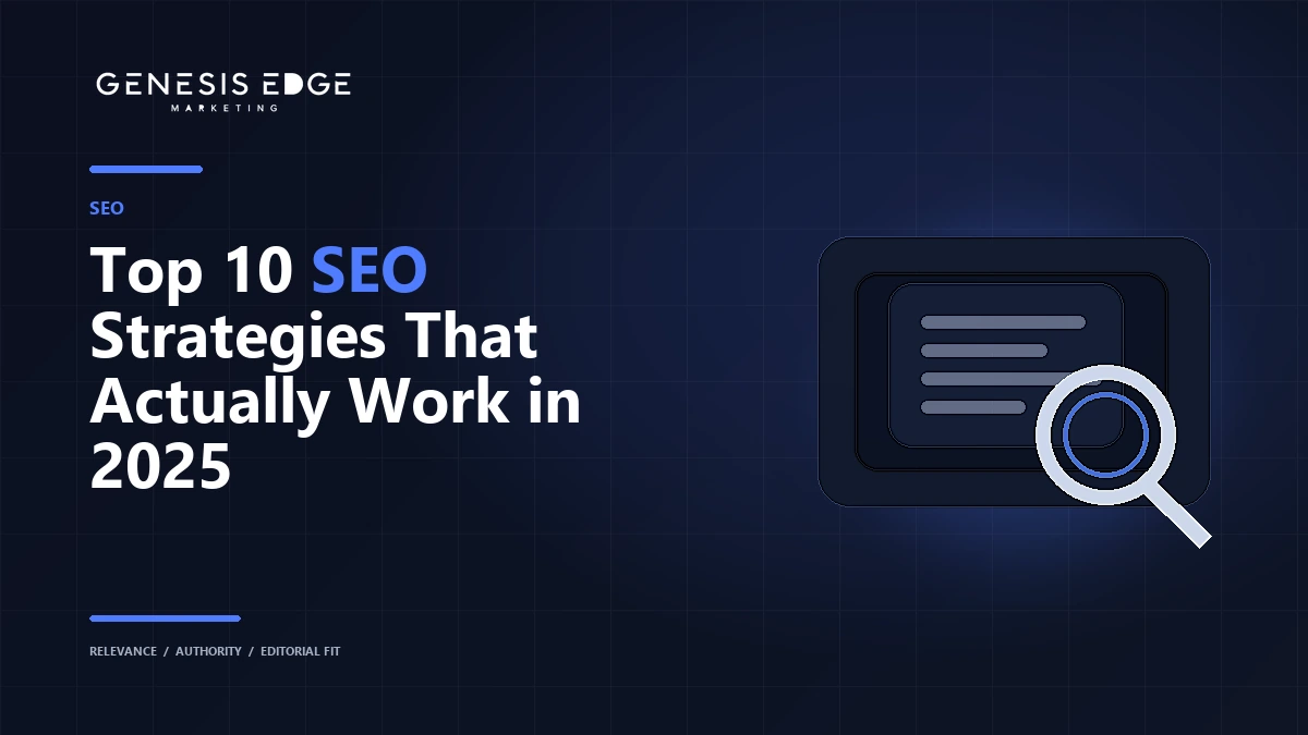 Top 10 SEO Strategies That Actually Work in 2025 blog cover image